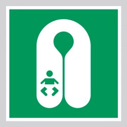 Autocollant Panneau Gilet de sauvetage pour les bébés - ISO7010 - E046