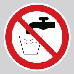 Autocollant Panneau eau non potable - ISO7010 - P005