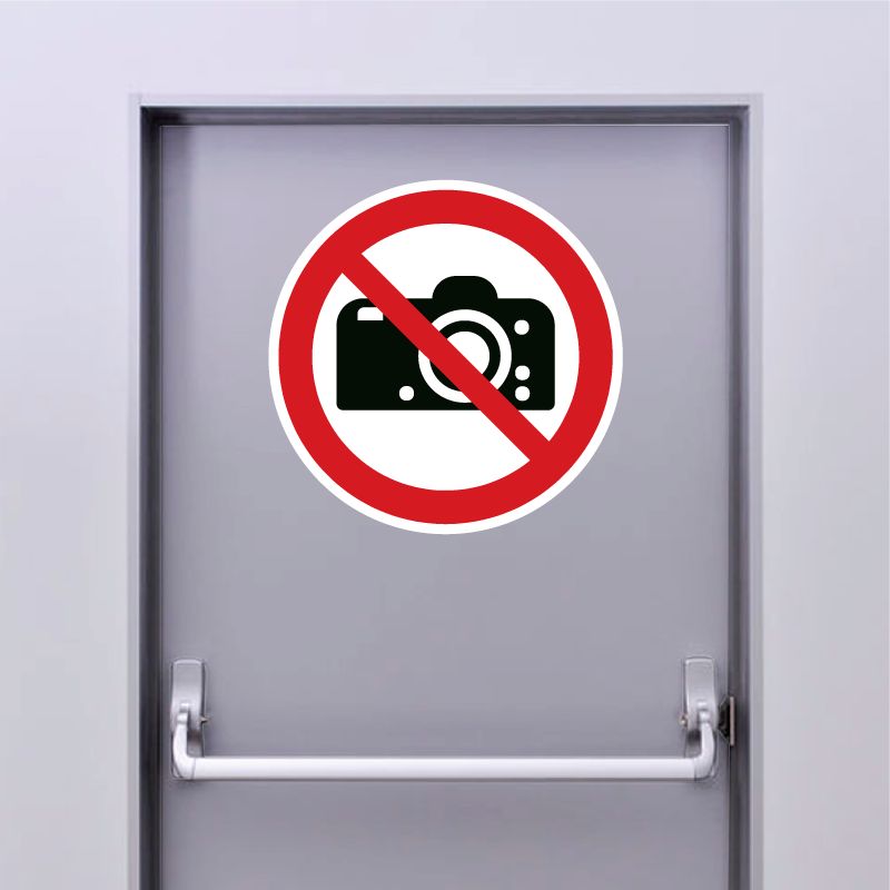 Autocollant Panneau interdiction de photographier - ISO7010 - P029