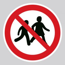 Autocollant Panneau accès interdit aux enfants - ISO7010 - P036