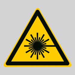 Autocollant Panneau danger rayonnement laser - ISO7010 - W004