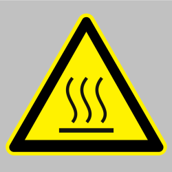 Autocollant Danger surface chaude