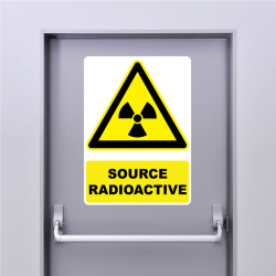 Sticker Panneau Danger Source Radioactive
