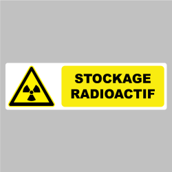 Autocollant Pictogramme Danger Stockage Radioactif