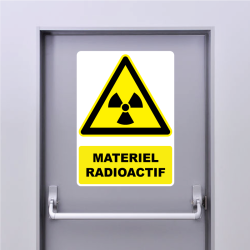 Sticker Panneau Danger Matériel Radioactif