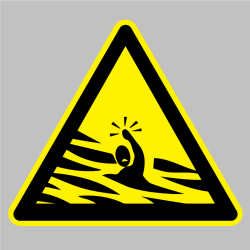 Autocollant Danger risque de noyade