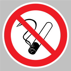 Autocollant interdit de fumer